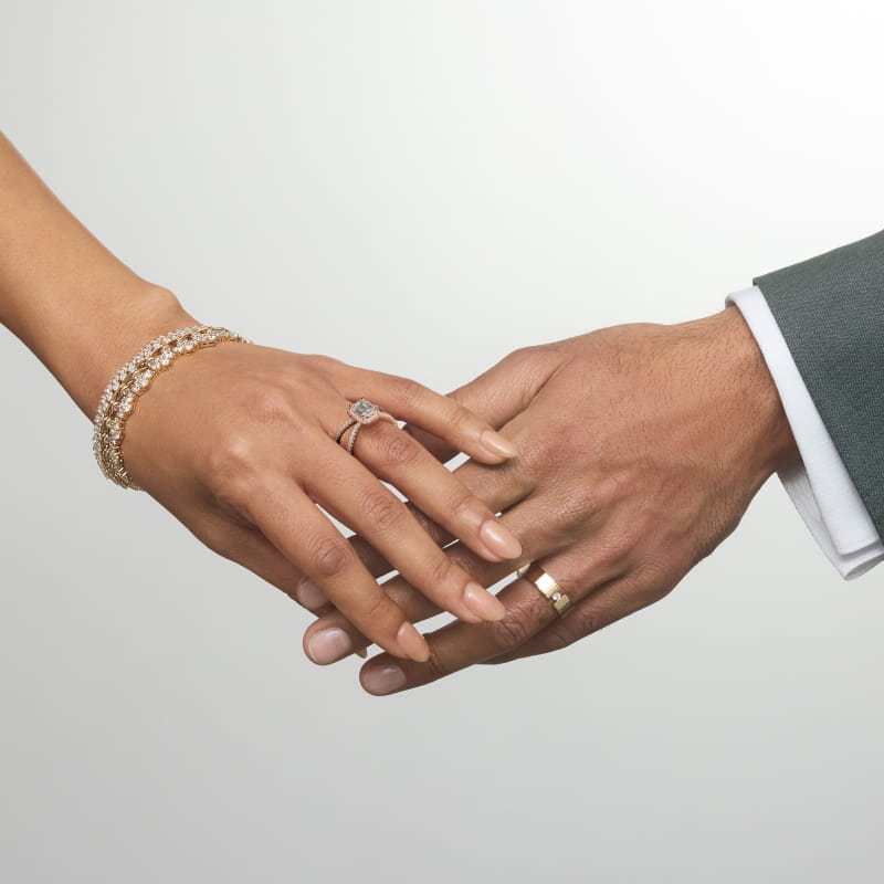 X Split Shank Hidden Halo Diamond Engagement Ring in 14k Rose Gold (1/2 ct. tw.)