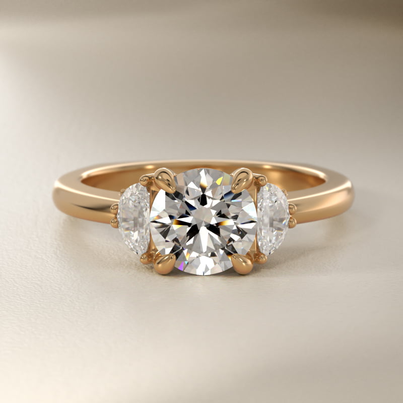 Bella Vaughan Moon Three Stone Engagement Ring in 14K Yellow Gold (1/3 ct. tw.)