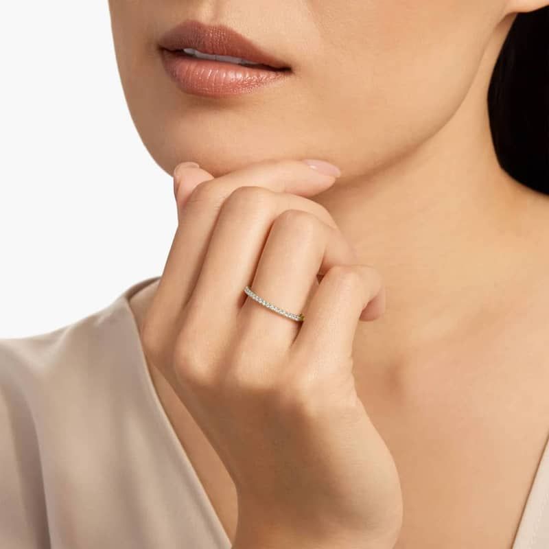 Riviera Pavé Diamond Ring in 18k Yellow Gold (1/4 ct. tw.)