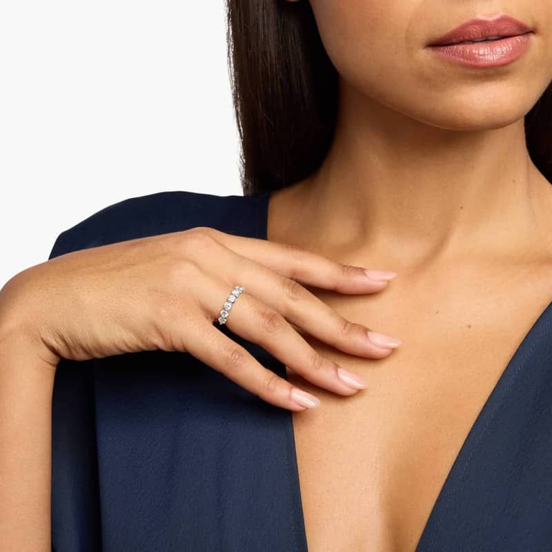 Floating Lab-Grown Diamond Wedding Ring In 14K White Gold (1 1/2 Ct. tw. - F-G / VS2-SI1)