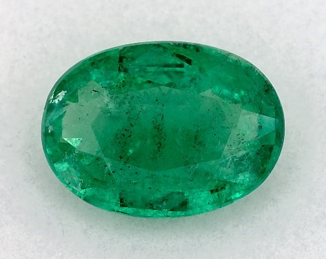 2.87 Carat Oval Natural Green Emerald